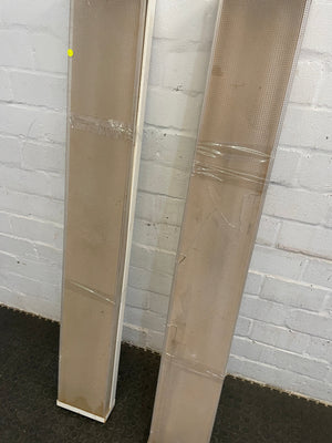 Fluorescent Light Fixture with Cover (Damaged Covers)