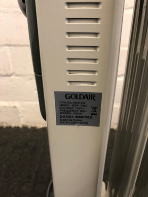 Goldair Fin Oil Heater - PRICE DROP - 2ndhandwarehouse.com