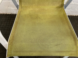 White Steel Frame Patio Chair