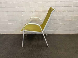 White Steel Frame Patio Chair