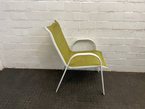 White Steel Frame Patio Chair