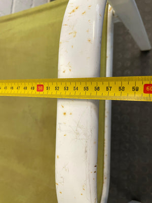 White Steel Frame Patio Chair