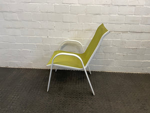 White Steel Frame Patio Chair