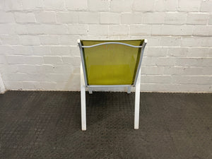 White Steel Frame Patio Chair