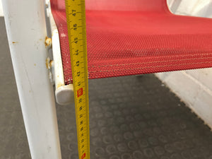 White Steel Frame Patio Chair