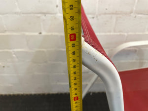 White Steel Frame Patio Chair