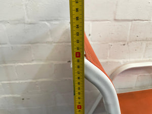 White Steel Frame Patio Chair