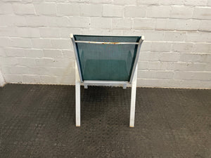 White Steel Frame Patio Chair