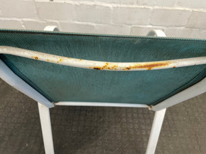 White Steel Frame Patio Chair