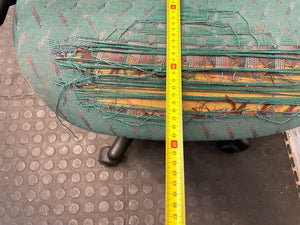 Turquoise Mid-Back Office Chair (Rips In Fabric) - REDUCED