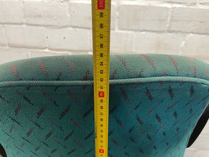 Turquoise Mid-Back Office Chair (Rips In Fabric) - REDUCED