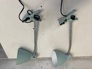 Blue Clip-On Desk Lamp