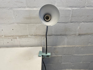 Blue Clip-On Desk Lamp