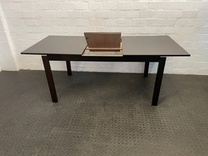 Dark Wood Extendable Dining Table - 2ndhandwarehouse.com