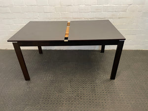Dark Wood Extendable Dining Table - 2ndhandwarehouse.com