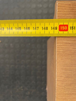 Light Wood Double Bed Headboard With Bedside Cabinets