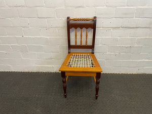 Yellow and Blackwood Riempie Dining Chair - PRICE DROP - 2ndhandwarehouse.com