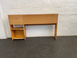 RHS Knotted Pine Headboard with Pedestal - PRICE DROP - 2ndhandwarehouse.com