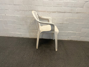 White Plastic Outdoor Chair