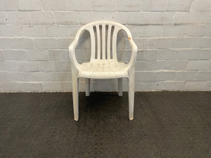 White Plastic Outdoor Chair