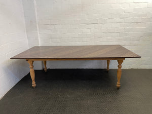 Boardroom Table with Turned Legs (Branded Top) 250cm x 125cm - REDUCED