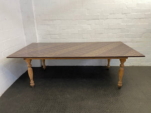 Boardroom Table with Turned Legs (Branded Top) 250cm x 125cm - REDUCED