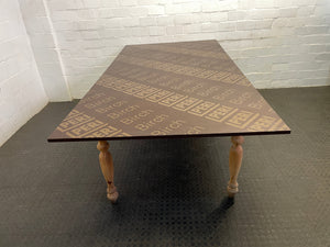 Boardroom Table with Turned Legs (Branded Top) 250cm x 125cm - REDUCED