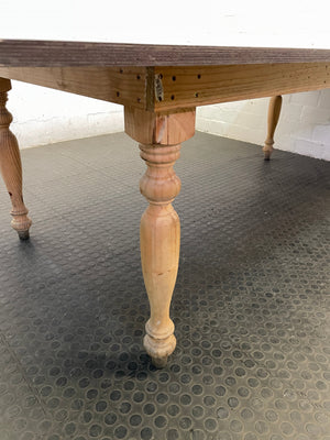 Boardroom Table with Turned Legs (Branded Top) 250cm x 125cm - REDUCED
