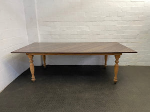 Boardroom Table with Turned Legs (Branded Top) 250cm x 125cm - REDUCED