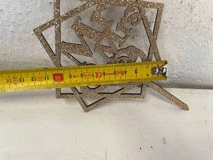 Cake Topper Gold Glitter MR & MRS