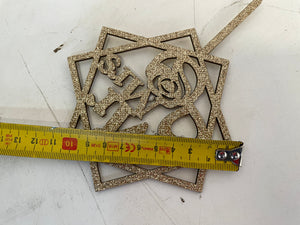 Cake Topper Gold Glitter MR & MRS