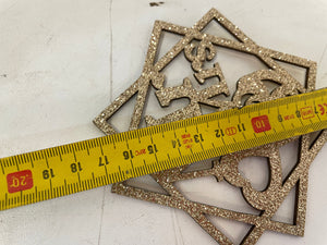 Cake Topper Gold Glitter MR & MRS