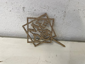 Cake Topper Gold Glitter MR & MRS