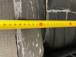 Black Pleather Office Armchair on Wheels (Torn Seat)