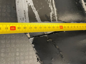 Black Pleather Office Armchair on Wheels (Torn Seat)