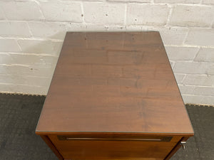 Brown 2 Drawer Office Credenza With Glass Top - PRICE DROP - 2ndhandwarehouse.com