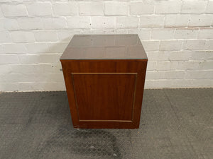 Brown 2 Drawer Office Credenza With Glass Top - PRICE DROP - 2ndhandwarehouse.com