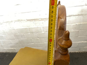 Oak Floral Cushioned Dining Room Chair (No Arm Rests/Foam Replacing Missing Cushion) - PRICE DROP