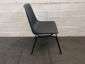Black Plastic Chair with Steel Legs - PRICE DROP