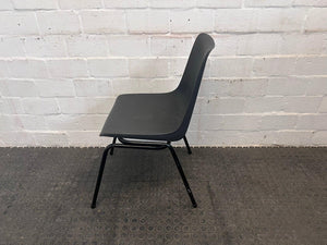 Black Plastic Chair with Steel Legs - PRICE DROP