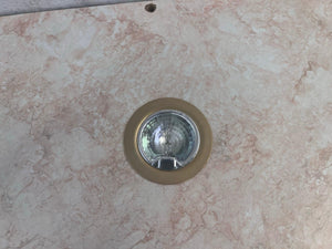 Marble Print Shelf with Down Light