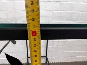 Black Frame Glass Top Table