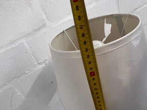 Cream Shade Lamp With Wooden Stand (Damaged Shade and Wire)