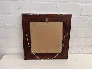 Rustic Framed Black and White Beach Shoreline Wall Art