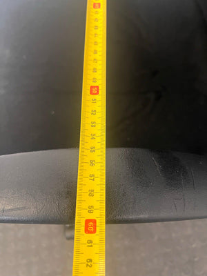 Black Fabric High Back Office Armchair on Wheels