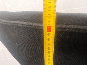 Black Fabric High Back Office Armchair on Wheels