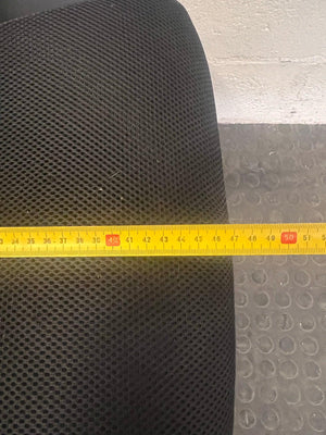 Padded Black Gauze Mesh Office Armchair on Wheels