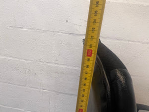 Padded Black Gauze Mesh Office Armchair on Wheels