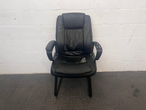 Padded Black Visitors Chair