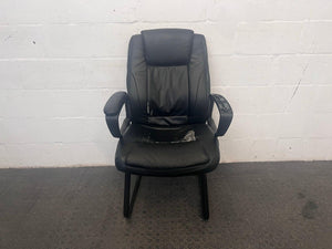 Padded Black Visitors Chair - PRICE DROP